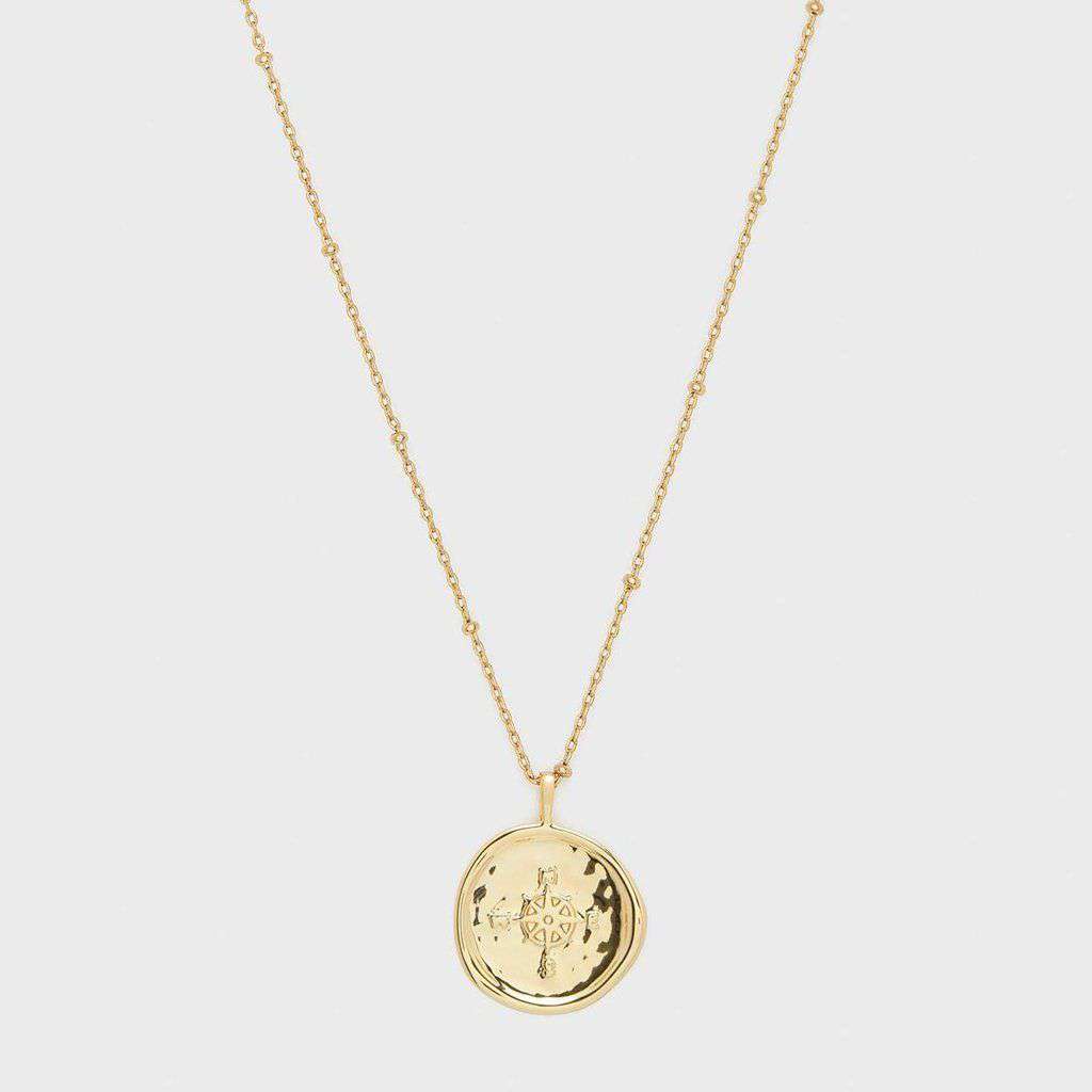 Compass Coin Necklace by Gorjana - Country Club Prep