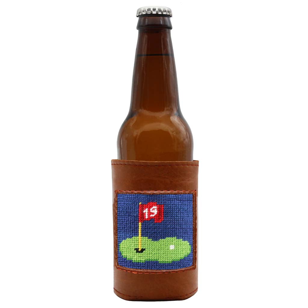 19th Hole Needlepoint Bottle Cooler by Smathers & Branson - Country Club Prep