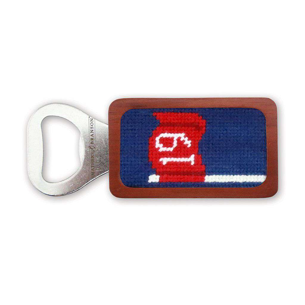 19th Hole Needlepoint Bottle Opener in Classic Navy by Smathers & Branson - Country Club Prep