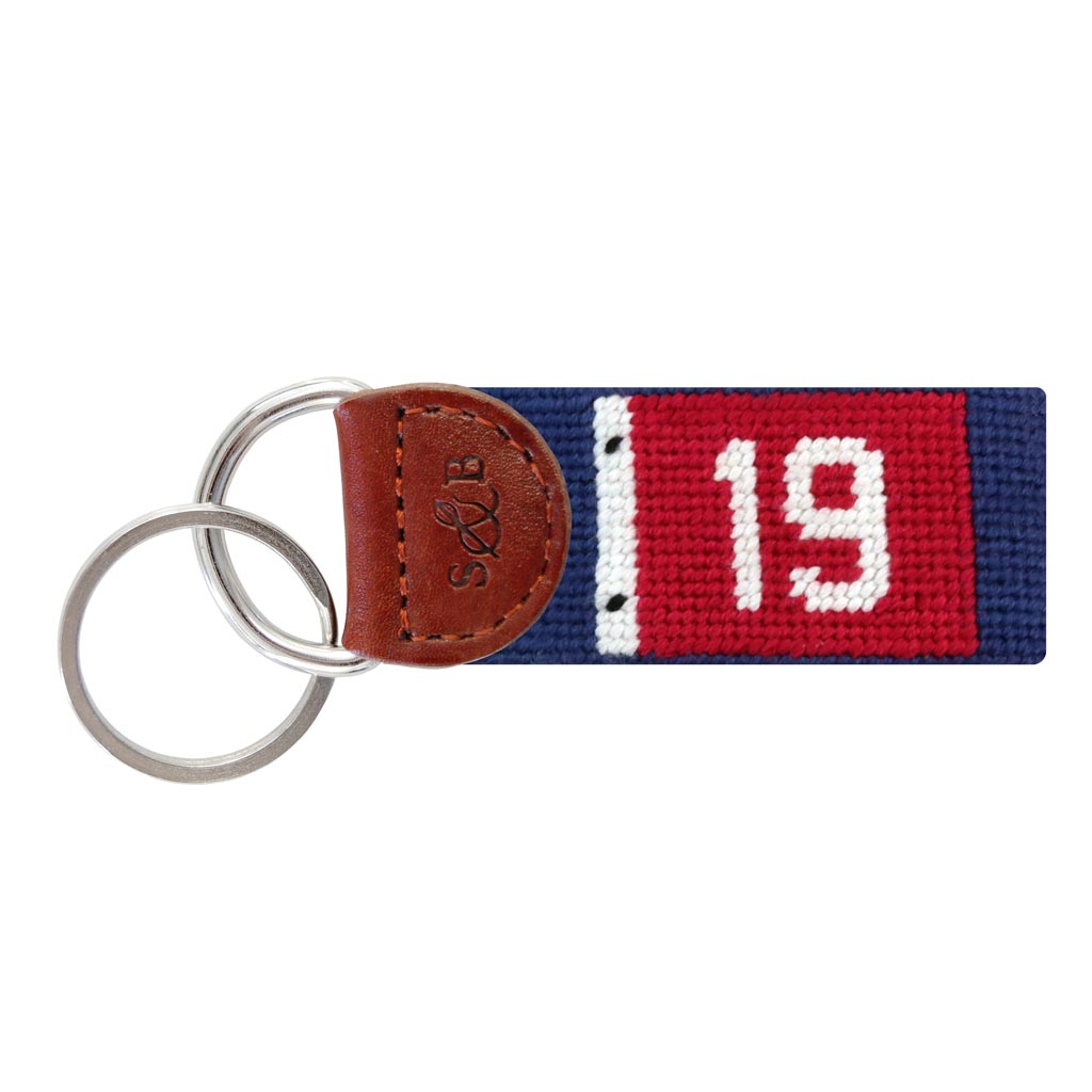 19th Hole Needlepoint Key Fob by Smathers & Branson - Country Club Prep