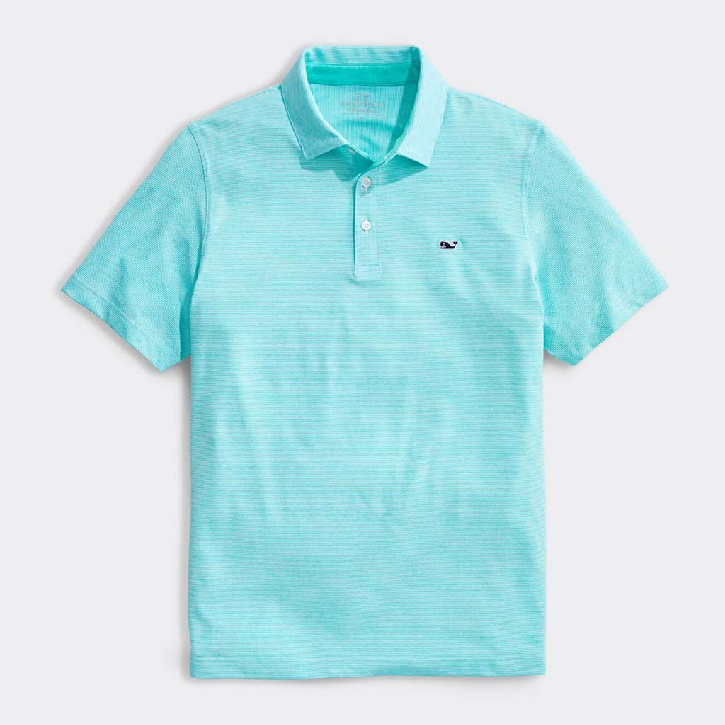 Custom Destin Stripe Sankaty Performance Polo by Vineyard Vines - Country Club Prep