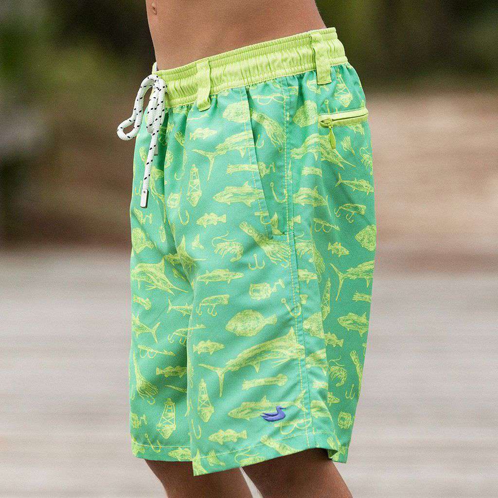 Boys' Offshore Dockside Swim Trunk by Southern Marsh - Country Club Prep