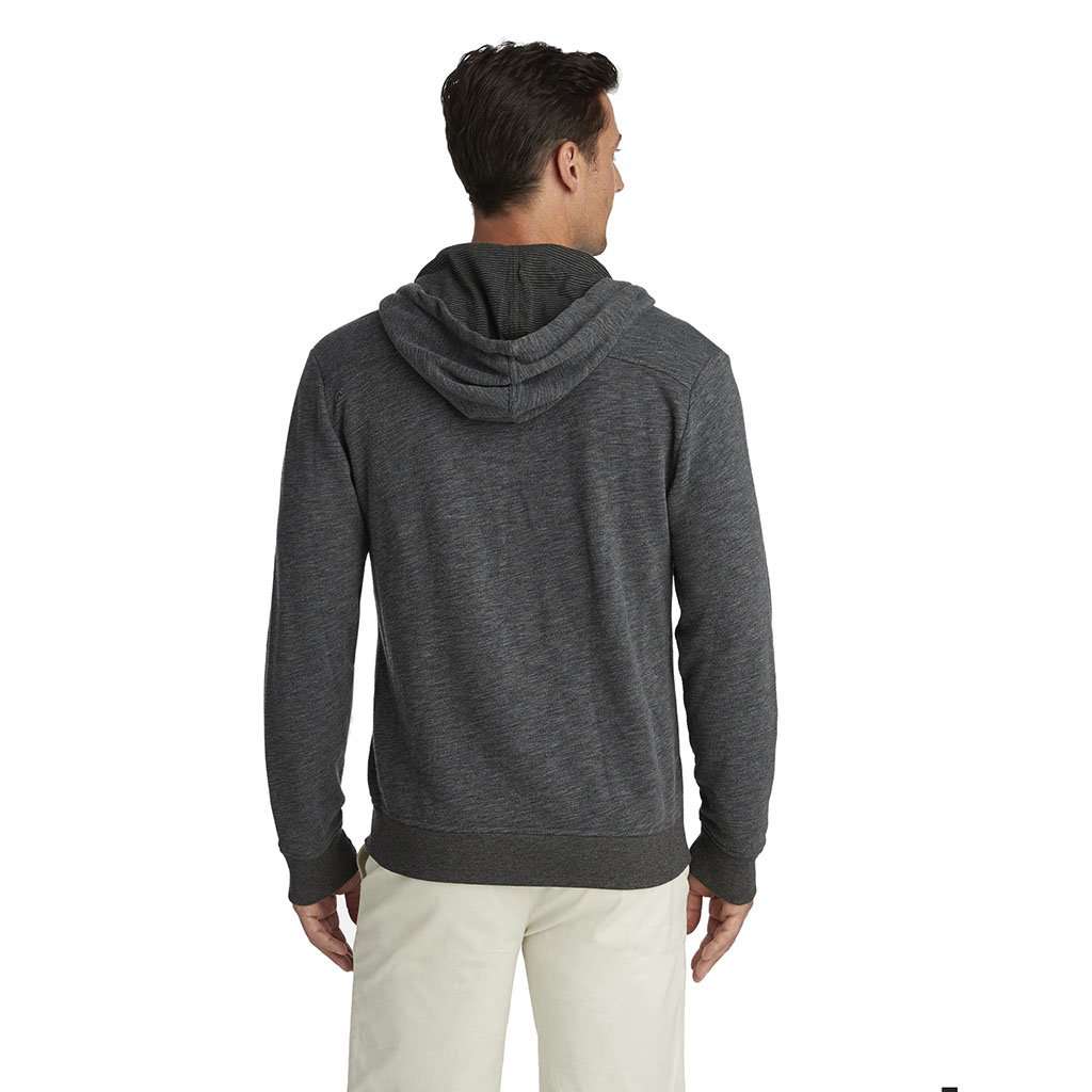 Full Zip Hoodie in Medium Heather Grey by Vineyard Vines - Country Club Prep