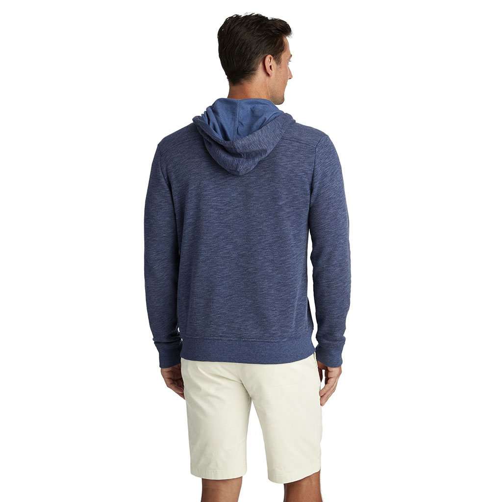 Full Zip Hoodie in Deep Bay by Vineyard Vines - Country Club Prep