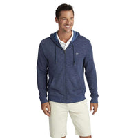 Full Zip Hoodie in Deep Bay by Vineyard Vines - Country Club Prep