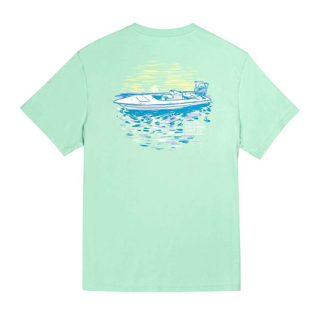 Skiff Life SS in Ocean Wave by The Southern Shirt Co. - Country Club Prep