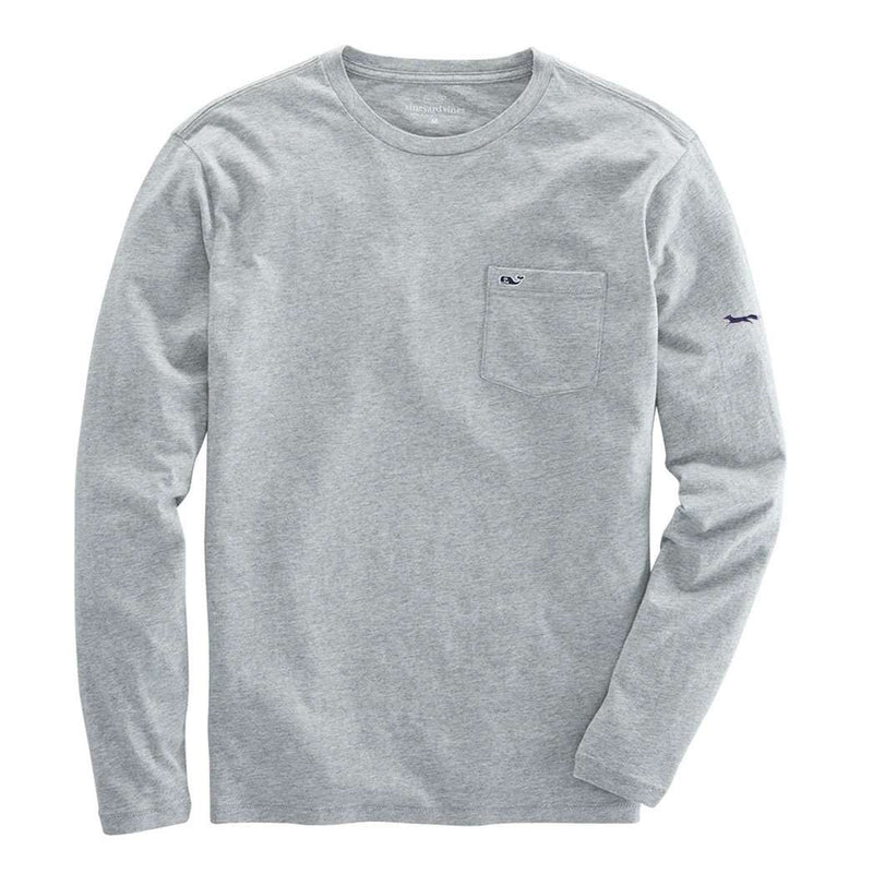 Long Sleeve Overdyed Heathered T-Shirt in Gray Heather by Vineyard Vines - Country Club Prep