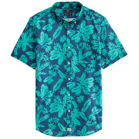 Tropical Leaves Gilded Short Sleeve Slim Murray Shirt by Vineyard Vines - Country Club Prep