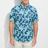 Tropical Leaves Gilded Short Sleeve Slim Murray Shirt by Vineyard Vines - Country Club Prep