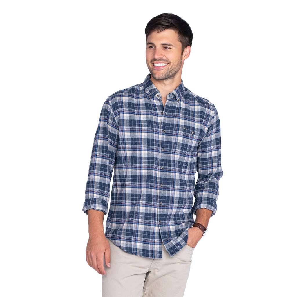 Riverchase Heather Flannel by The Southern Shirt Co. - Country Club Prep