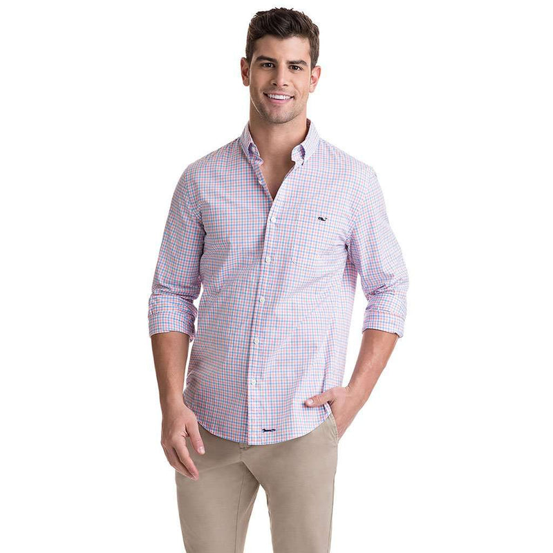 Slim Tipsy Turtle Tucker Shirt in Peachy by Vineyard Vines - Country Club Prep