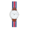 Red Multi Stripe Needlepoint Watch by Smathers & Branson - Country Club Prep
