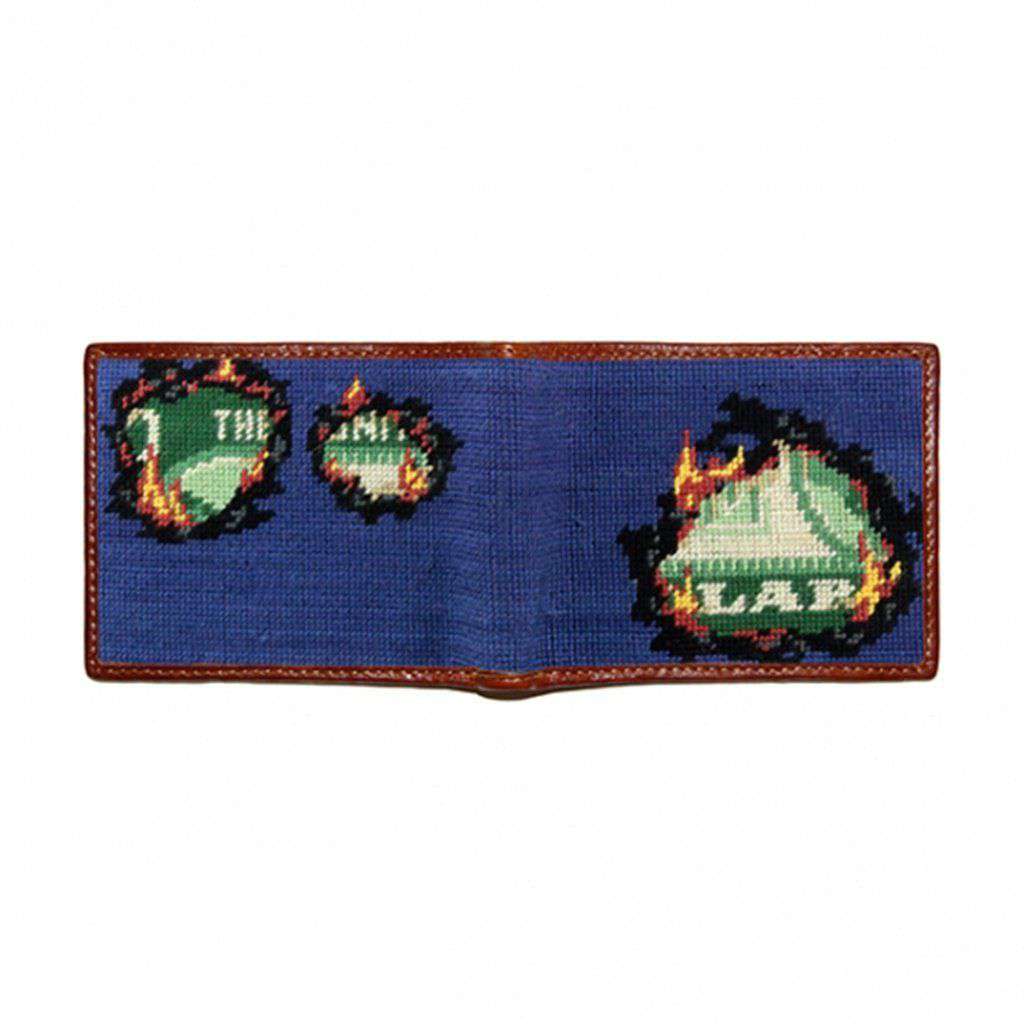 Burning a Hole Needlepoint Bi-Fold Wallet by Smathers & Branson - Country Club Prep