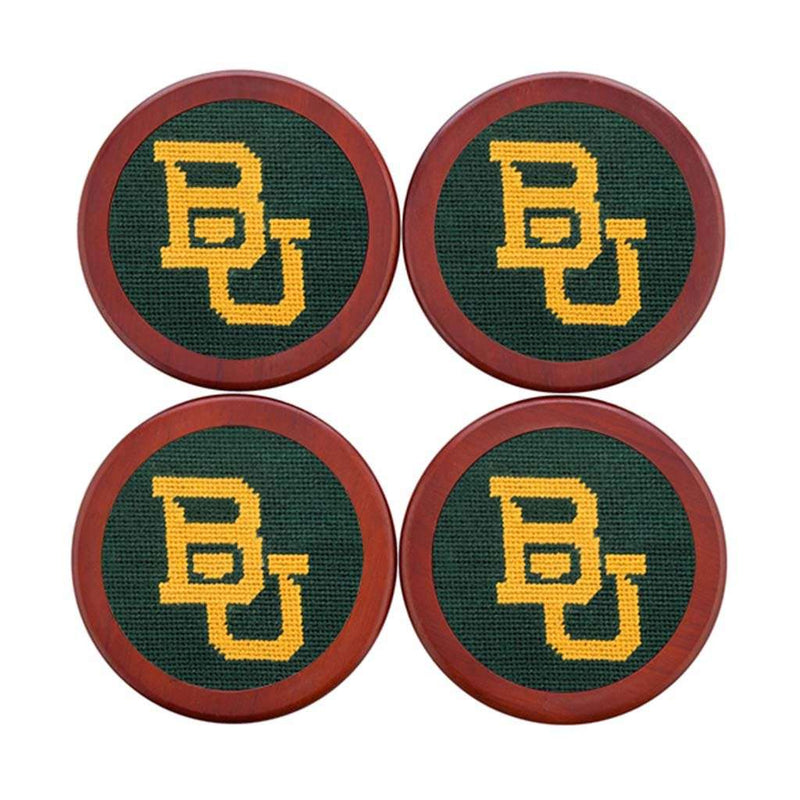 Baylor Needlepoint Coasters by Smathers & Branson - Country Club Prep