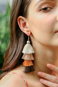 Layered Tassel Earrings - Country Club Prep