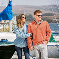 Eagle Trail Pullover in Burnt Orange and Tan Trail by Southern Marsh - Country Club Prep