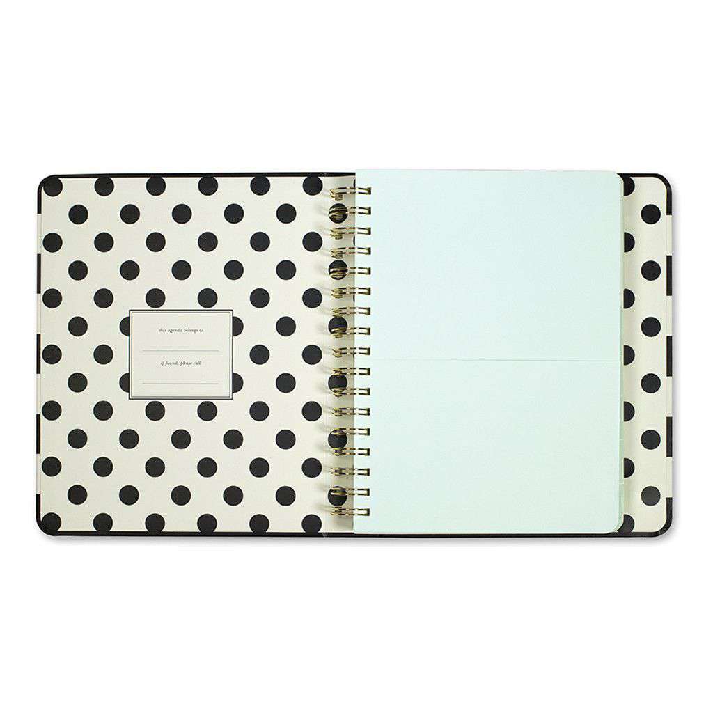 2017 - 17 Month Large Agenda in Black Stripe by Kate Spade New York - Country Club Prep