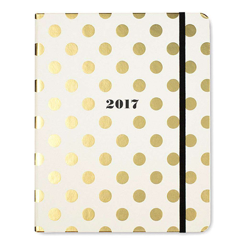 2017 - 17 Month Large Agenda in Gold Dots by Kate Spade New York - Country Club Prep