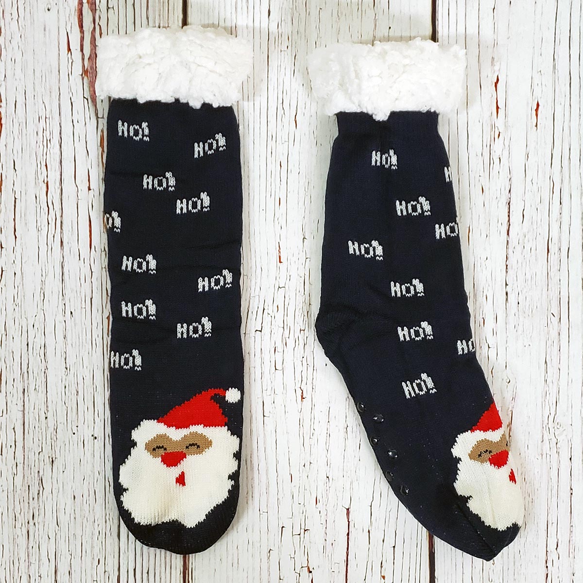 Cozy Kris Kringle Sherpa Lined Socks - Country Club Prep