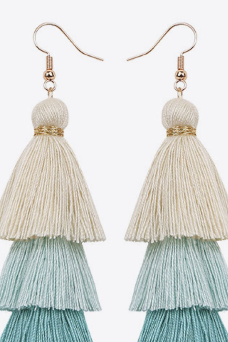 Layered Tassel Earrings - Country Club Prep