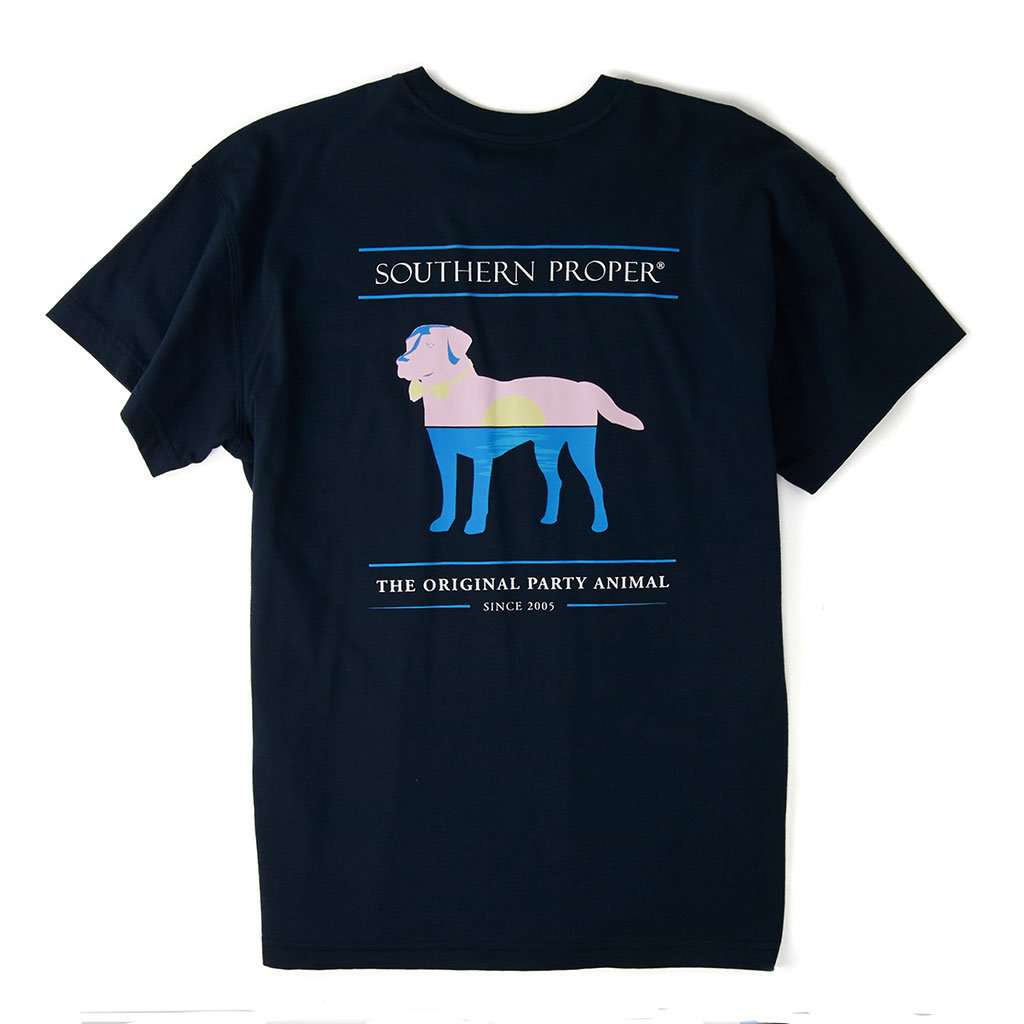 Sunset Party Animal Tee in Blueberry by Southern Proper - Country Club Prep