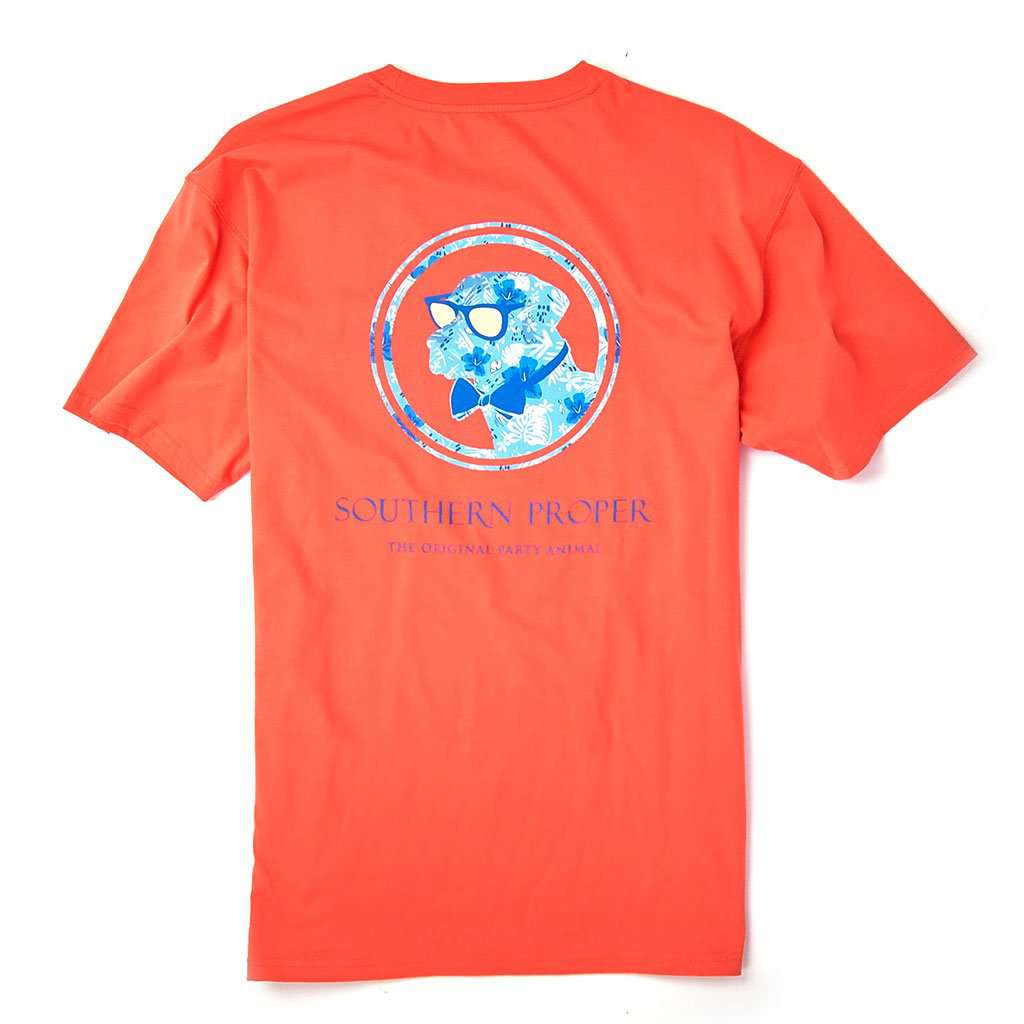 Island Dog Tee in Persimmon by Southern Proper - Country Club Prep