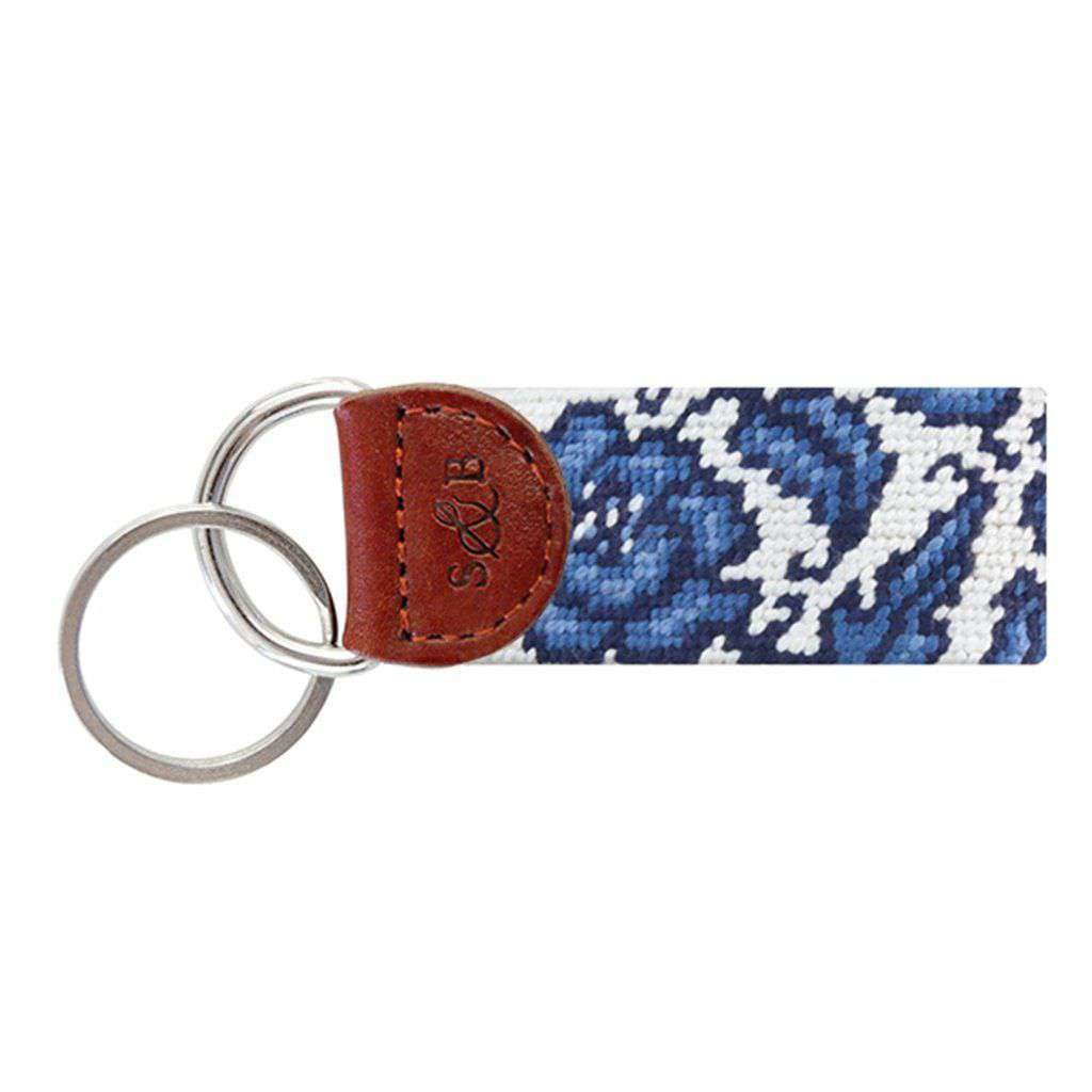 Blue Canton Needlepoint Key Fob by Smathers & Branson - Country Club Prep