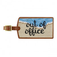 Out of Office Needlepoint Luggage Tag by Smathers & Branson - Country Club Prep
