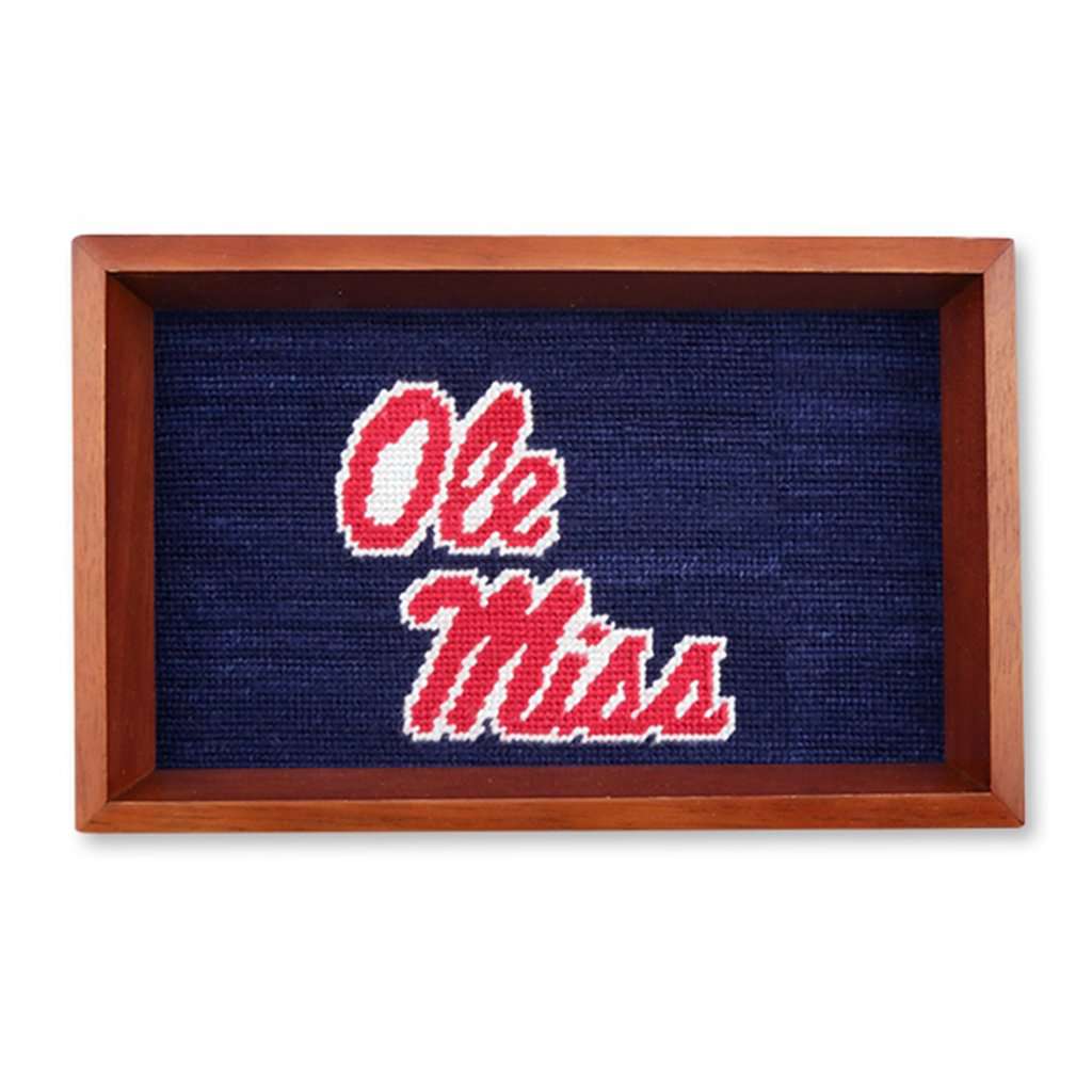 University of Mississippi Needlepoint Valet Tray by Smathers & Branson - Country Club Prep