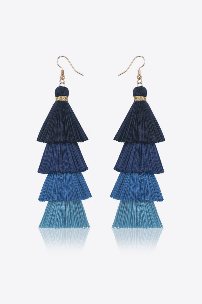 Layered Tassel Earrings - Country Club Prep