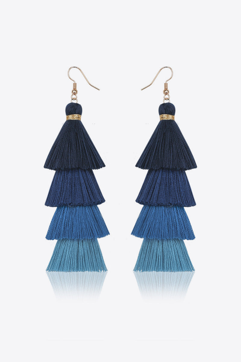 Layered Tassel Earrings - Country Club Prep