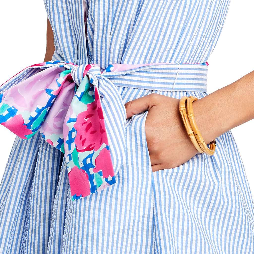 Seersucker Sleeveless Shirt Dress by Vineyard Vines Cornflower / 2 Seersucker Sleeveless Shirt Dress by Vineyard Vines Cornflower / 2