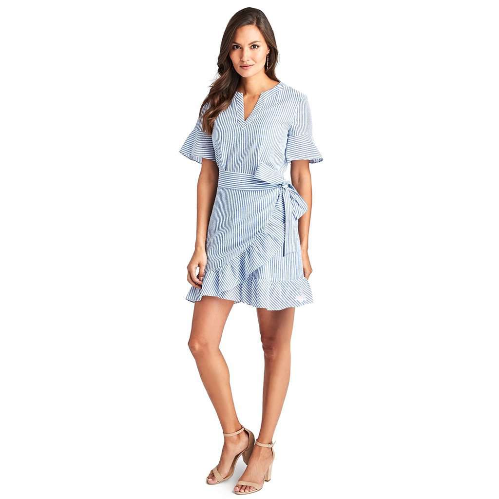 Vineyard Vines Seersucker Wrap Dress