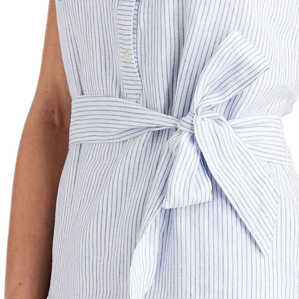 Fine Striped Margo Shirt Dress by Vineyard Vines - Country Club Prep