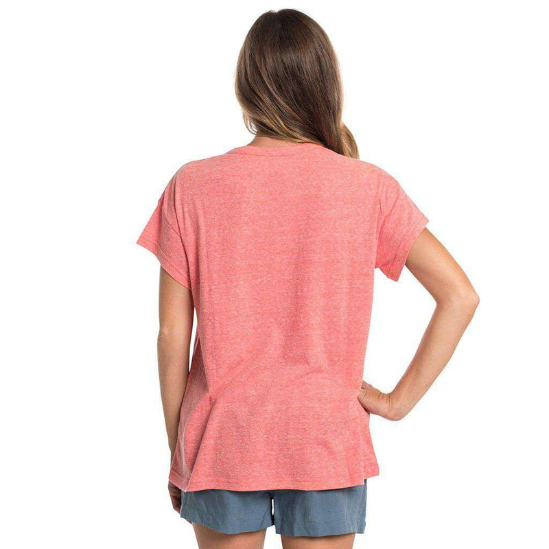 Comfy Crewneck SS in Fire Coral by The Southern Shirt Co.. - Country Club Prep