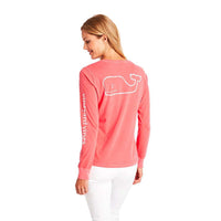 Tri-Color Vintage Whale Long Sleeve Pocket Tee by Vineyard Vines - Country Club Prep