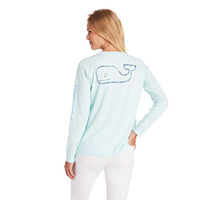 Tri-Color Vintage Whale Long Sleeve Pocket Tee by Vineyard Vines - Country Club Prep