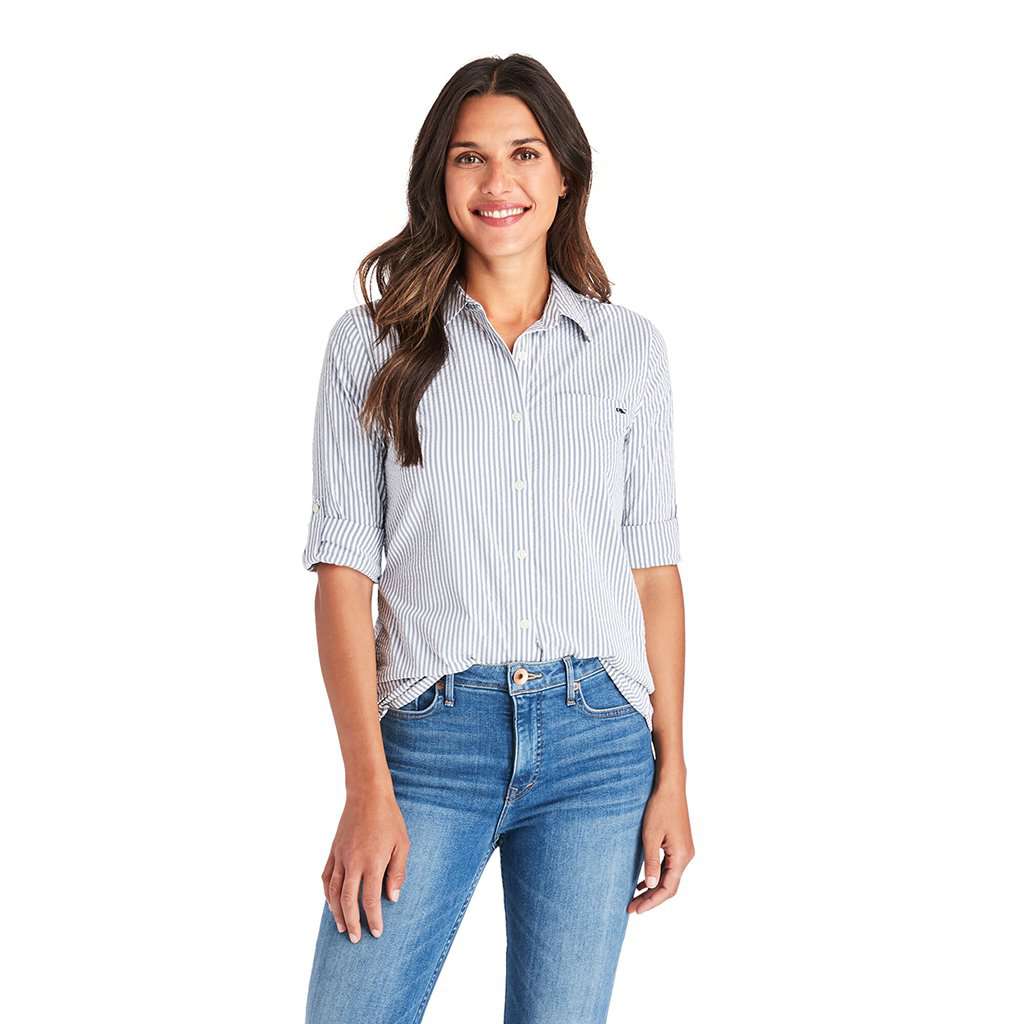 Seersucker Chilmark Relaxed Button Down by Vineyard Vines - Country Club Prep