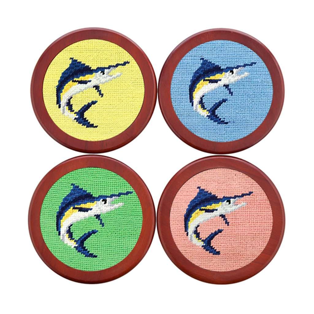 Marlin Needlepoint Coasters by Smathers & Branson - Country Club Prep