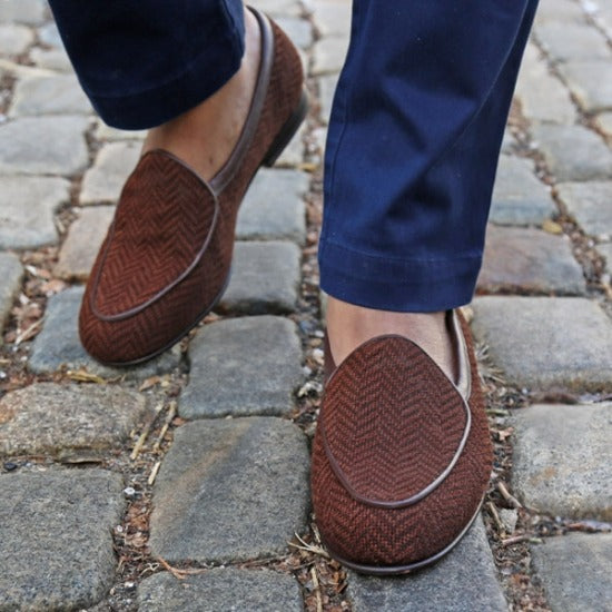 Herringbone Needlepoint Belgian Loafers | Smathers & Branson  display picture 1