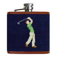 Mulligan Needlepoint Flask by Smathers & Branson - Country Club Prep