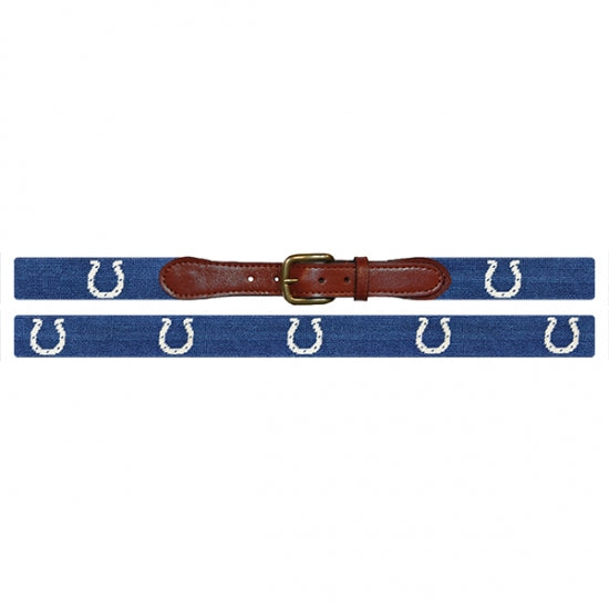 Indianapolis Colts Needlepoint Belt by Smathers & Branson - Country Club Prep