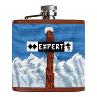 Ski Trails Needlepoint Flask by Smathers & Branson - Country Club Prep