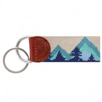 Mod Mountain Needlepoint Key Fob by Smathers & Branson - Country Club Prep