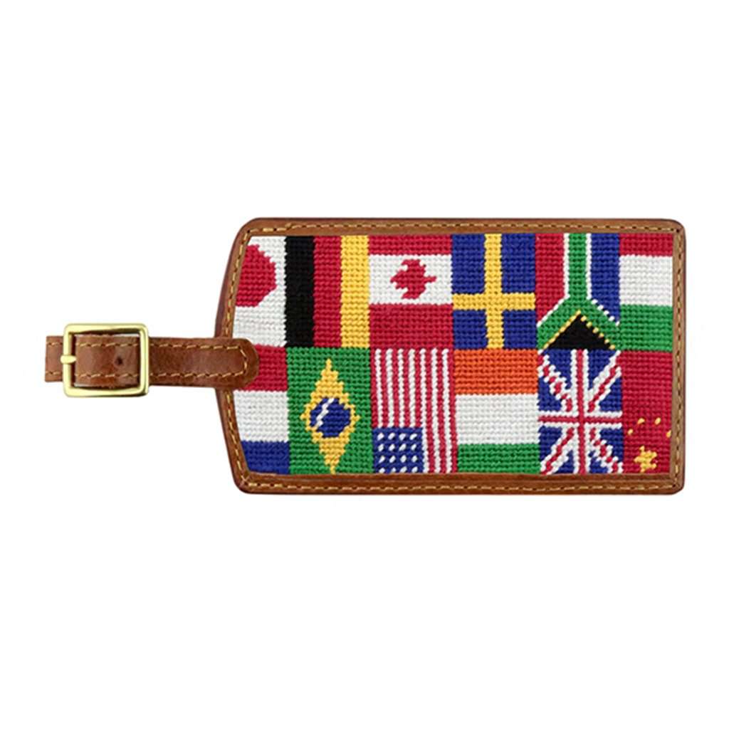 World Traveler Needlepoint Luggage Tag by Smathers & Branson - Country Club Prep