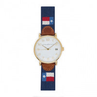 Texas Flag Needlepoint Watch by Smathers & Branson - Country Club Prep