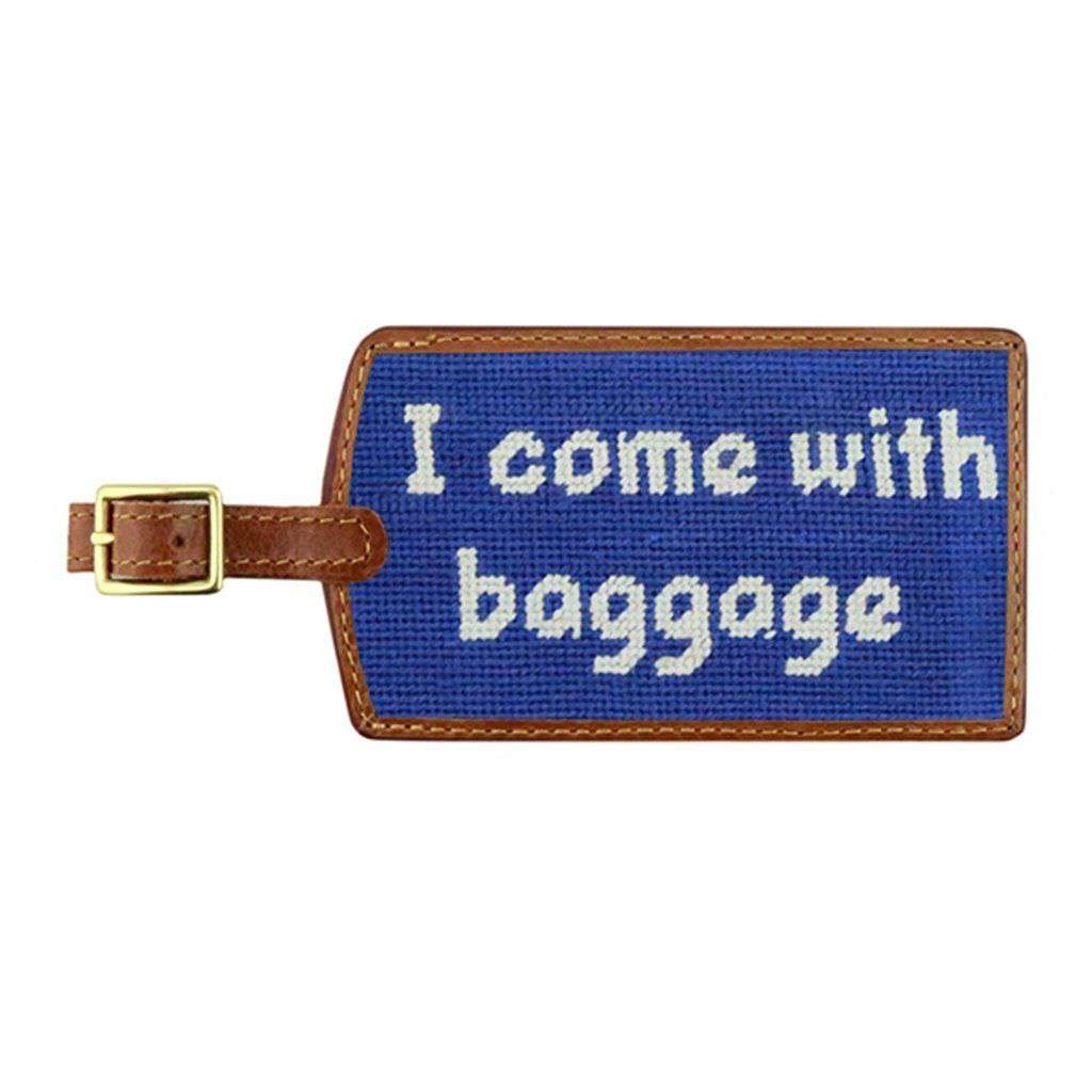 Baggage Needlepoint Luggage Tag in Royal by Smathers & Branson - Country Club Prep