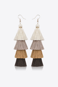 Layered Tassel Earrings - Country Club Prep