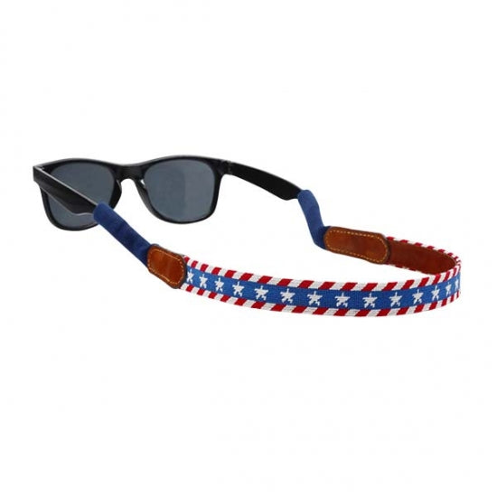 Liberty Stripe Needlepoint Sunglass Straps by Smathers & Branson - Country Club Prep