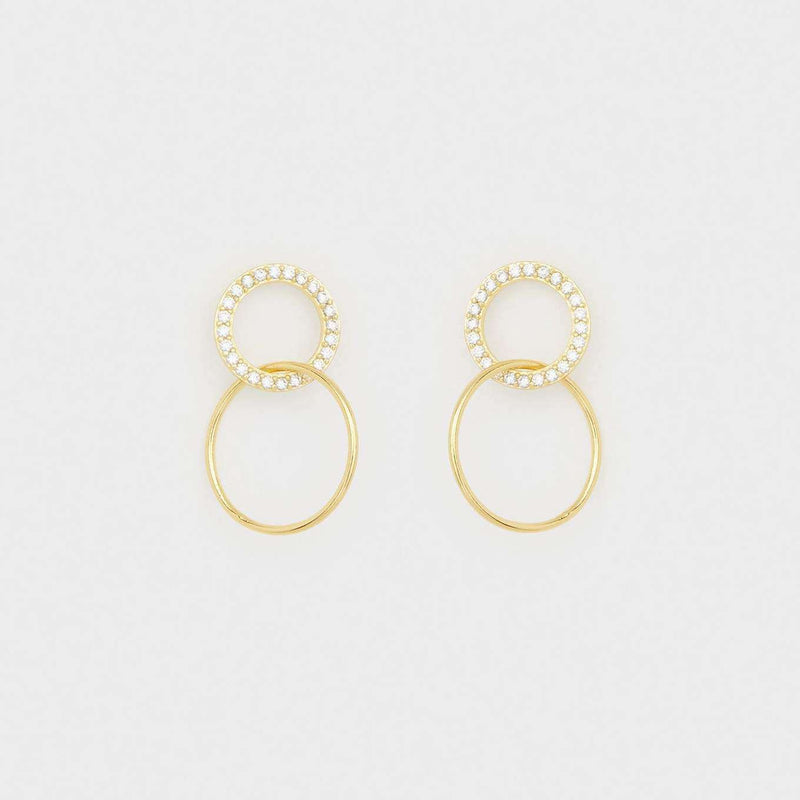 Balboa Shimmer Interlocking Studs by Gorjana - Country Club Prep